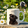 Custom Watercolor Portraits Using Pet Photo Personalized Mug, Gift for Dogs Cats Lovers, Pet Lover Gift