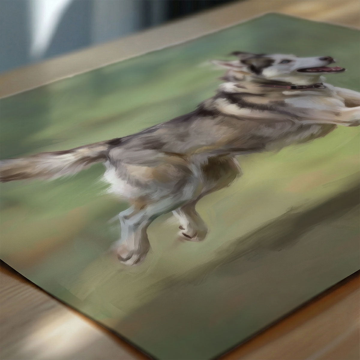 Dog with Zoomies From Your Pet Photo - Personalized Poster - Unique Pet Art Decor Gift For Dog Lover