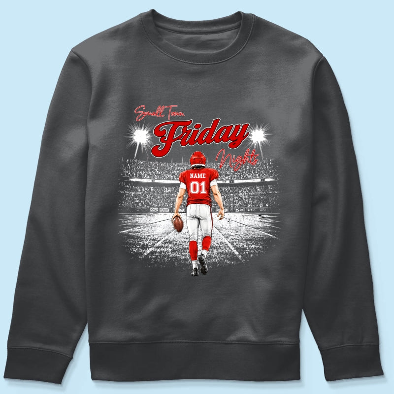Small Town Friday Night Lights - Personalized Shirt - Game Day Season