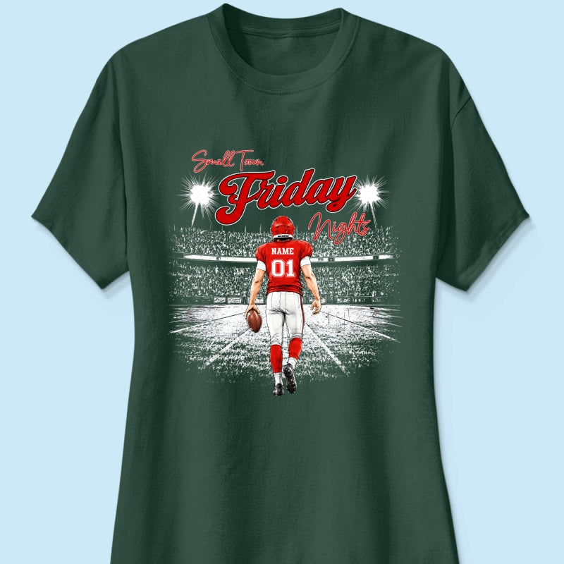 Small Town Friday Night Lights - Personalized Shirt - Game Day Season