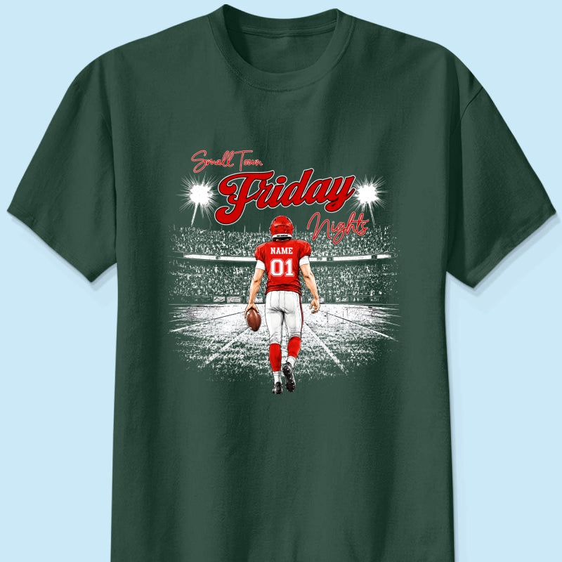 Small Town Friday Night Lights - Personalized Shirt - Game Day Season