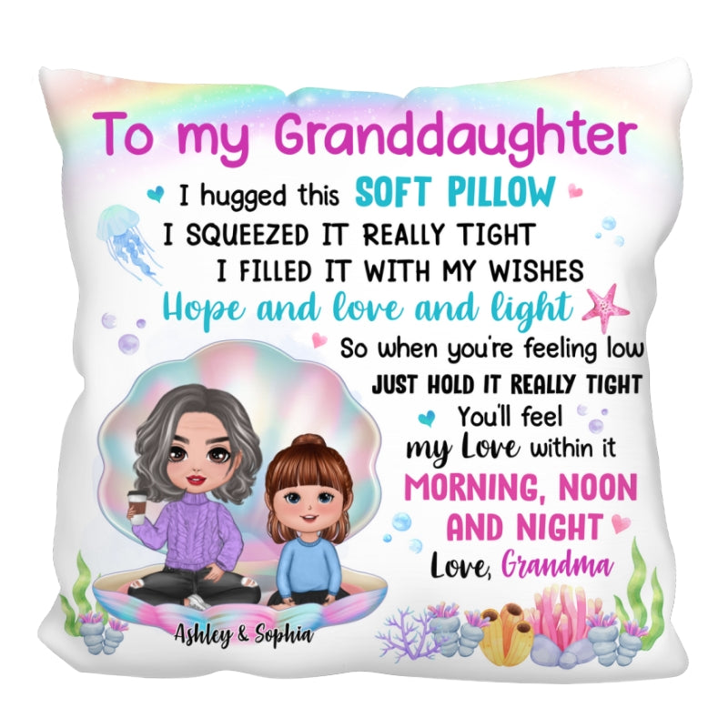 To My Granddaughter Grandson From Grandma Personalized Pillow (Insert Included)