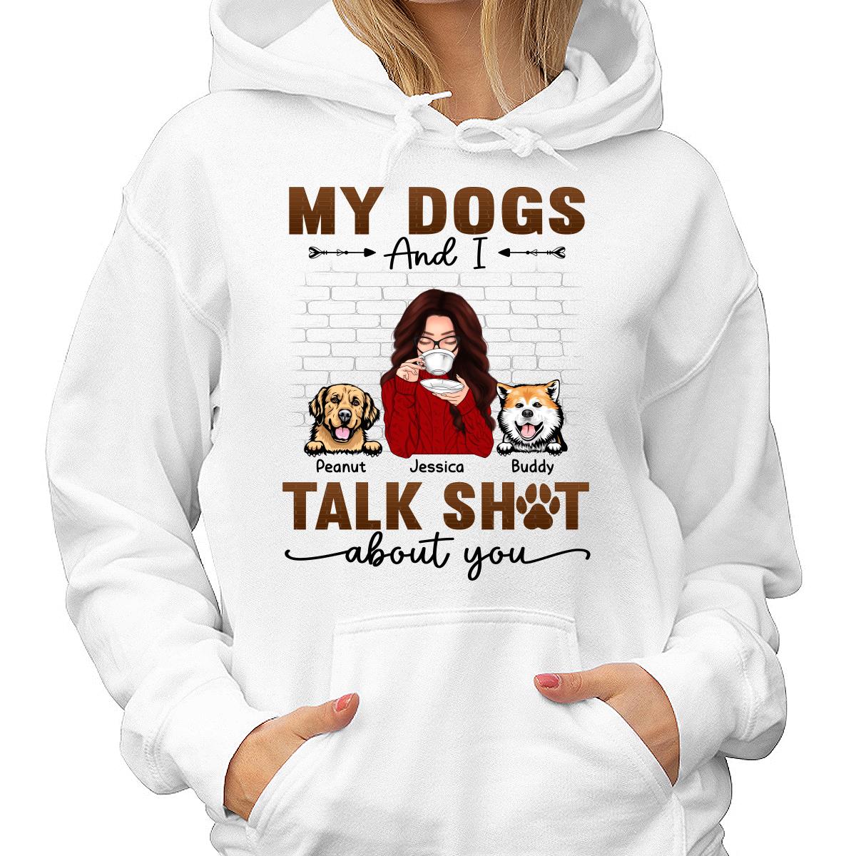 Talking Peeking Dog Mom Brick Personalized Shirt
