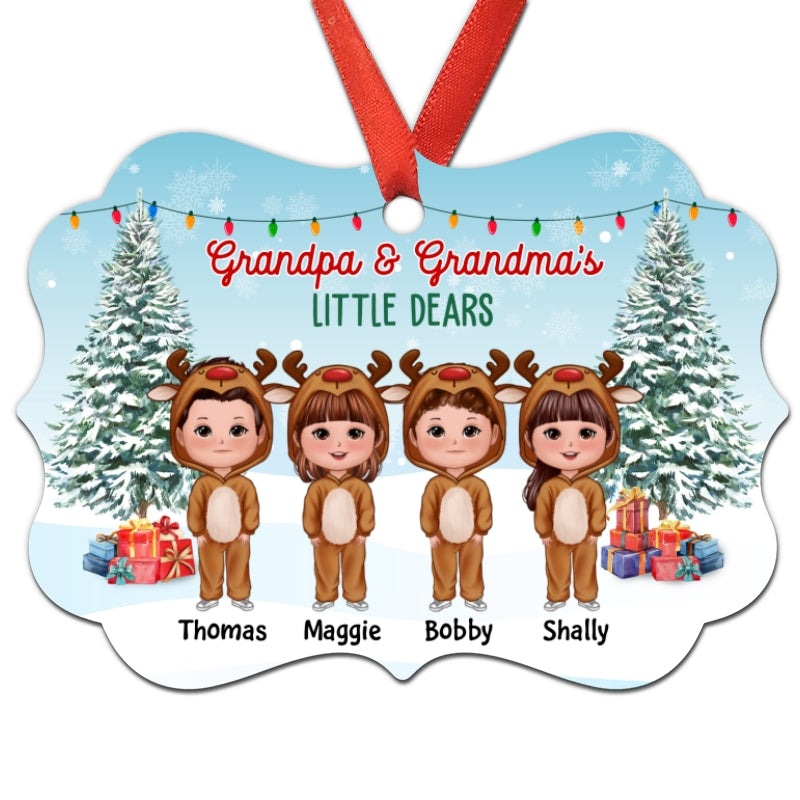 Grandma Grandpa‘s Little Dears Personalized Christmas Ornament