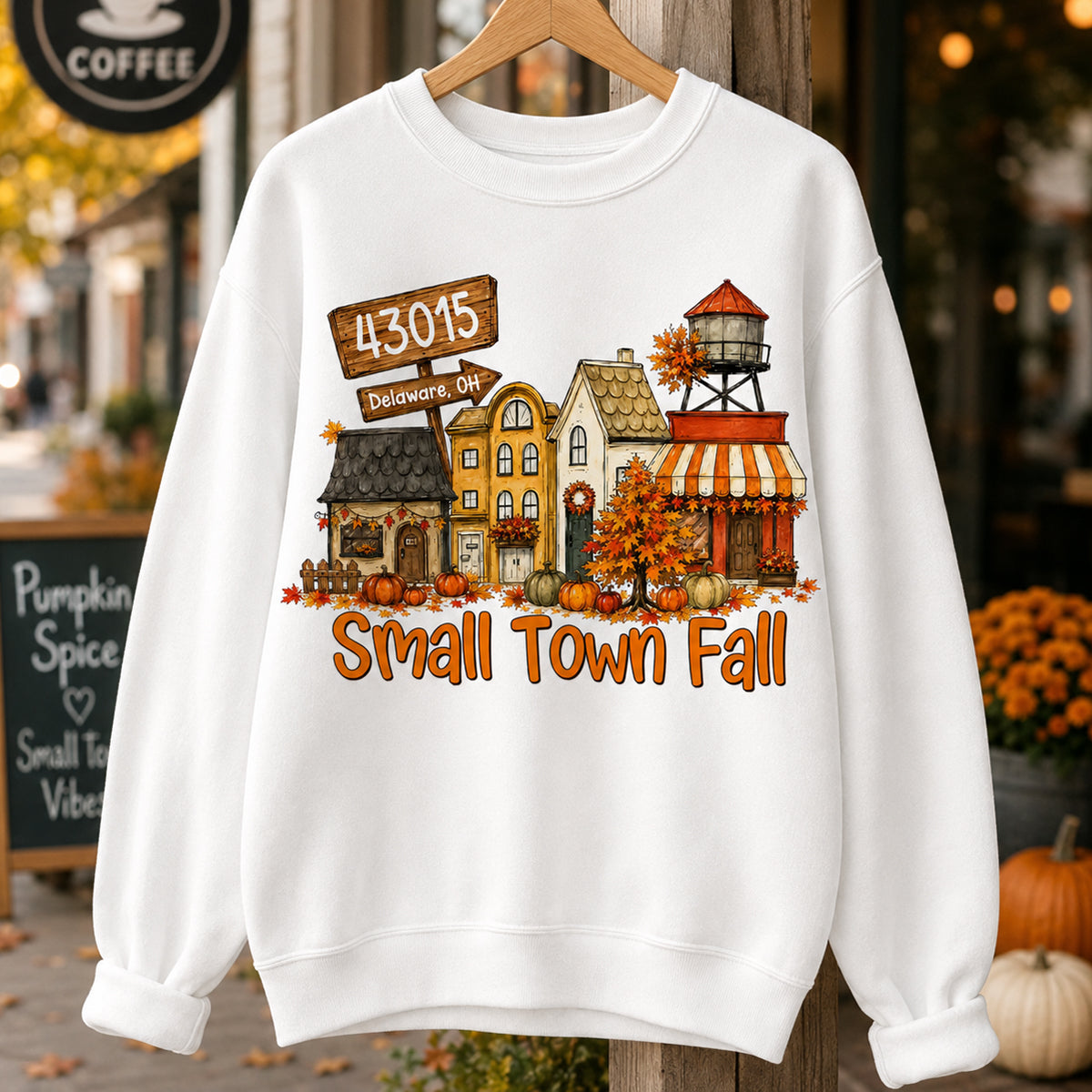 Custom Zip Code Fall Town - Personalized Shirt - Gift for Her