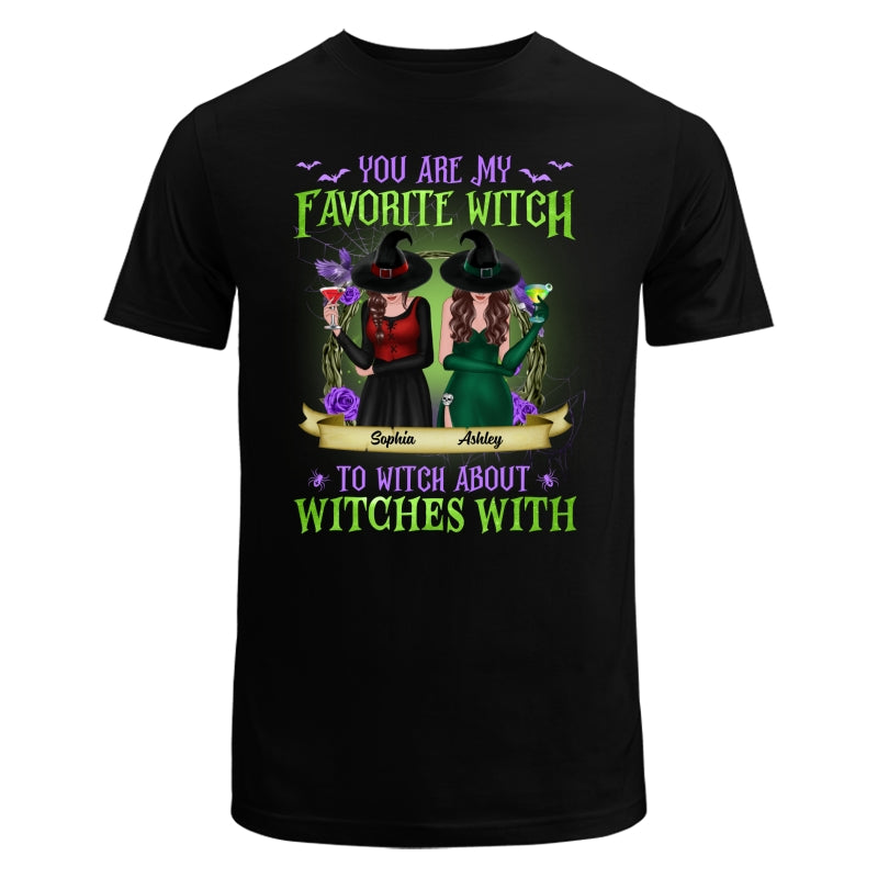 Green And Purple Halloween Front View Besties Gift For Best Friends Personalized Shirt