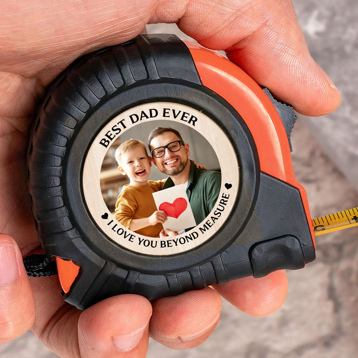 Best Dad Ever We Love You Beyond Measure Personalized Tape Measure