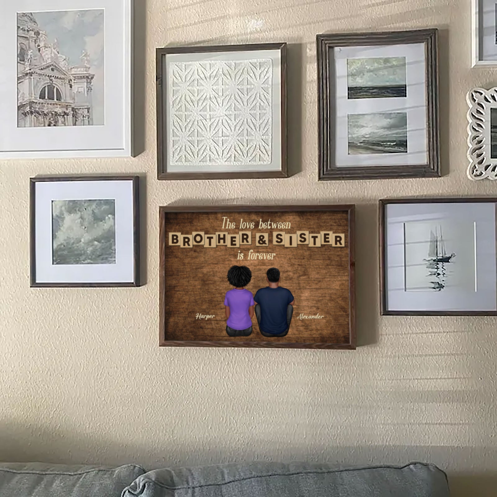 The Love Between Brothers & Sisters Is Forever - Personalized Poster - Gift For Siblings, Sisters, Brothers