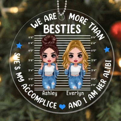 Cool Doll Besties Accomplice Alibi Personalized Acrylic Ornament
