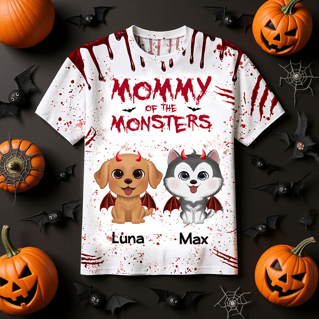 Halloween Mommy Daddy Of The Monsters Dogs Personalized Shirt, Halloween Costume For Dog Lovers, Dog Mom, Dog Dad