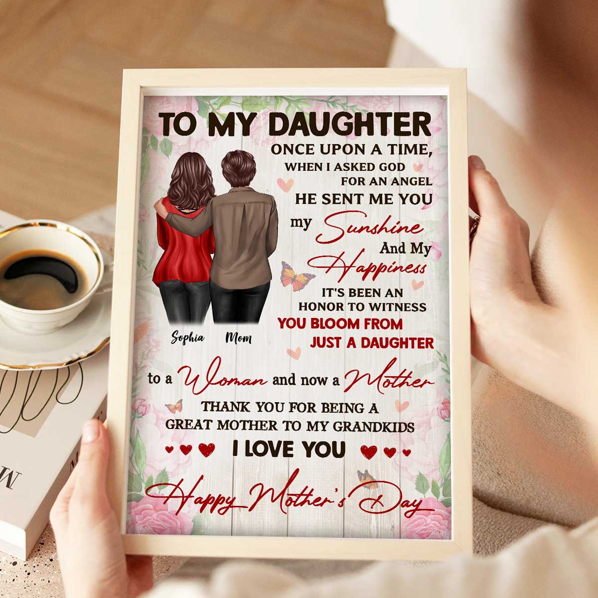 Watching You Be A Mom Happy Mother's Day From Mom Personalized Poster, Gift For Daughter