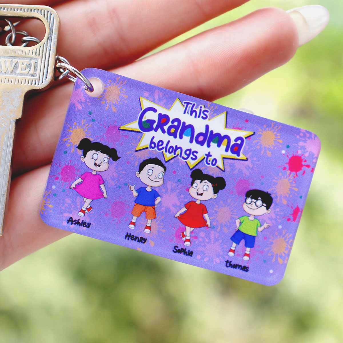 This Grandma Belong To Adorable Kids Personalized Keychain, Gift For Grandma