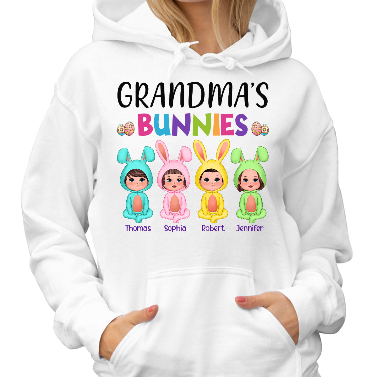 Easter Grandma‘s Bunnies Doll Kids Personalized Shirt