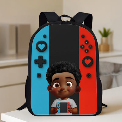 Personalized Gamer Backpack for Boys Girls, Back to School Backpack for Kids (Kid's Name is Optional)