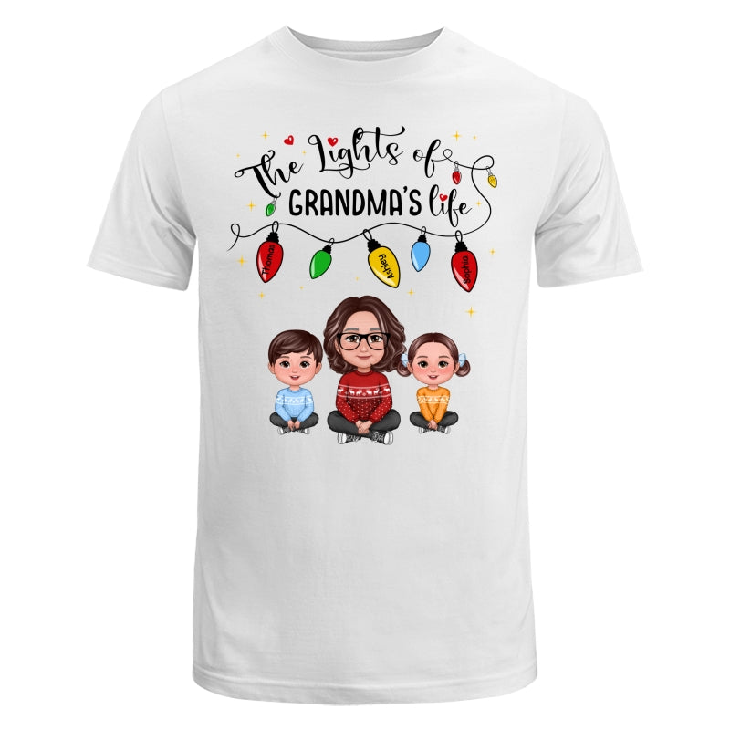 The Light Of Grandma Life Grandma Grandkids Christmas Personalized Shirt