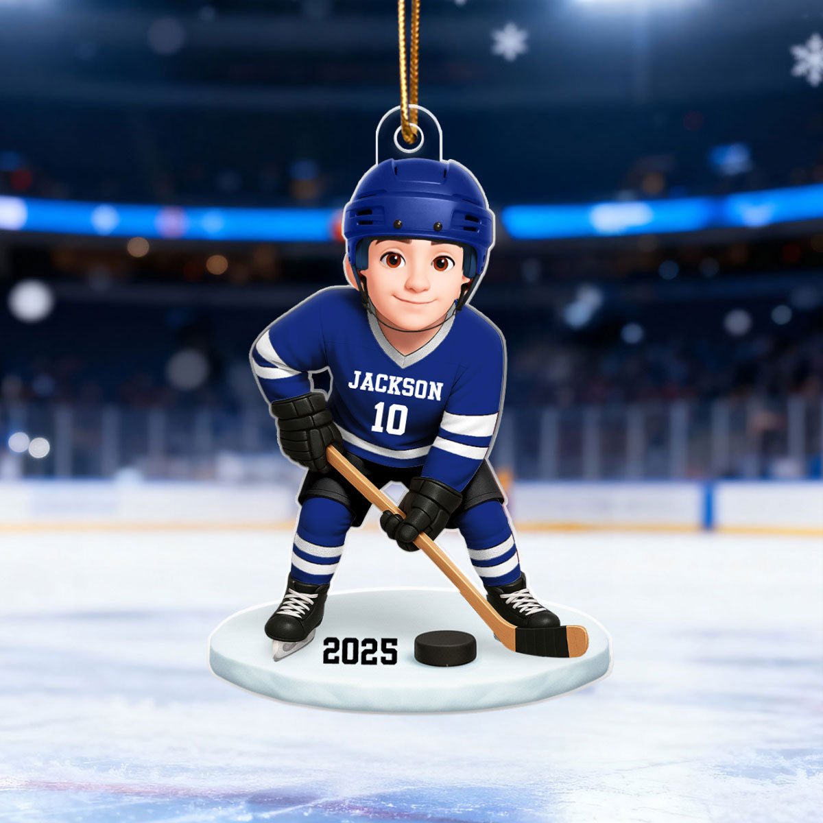 Little Sports Star - Figure Skating - Personalized Acrylic Ornament - Christmas Gift for Son, Daughter, Grandson, Granddaughter