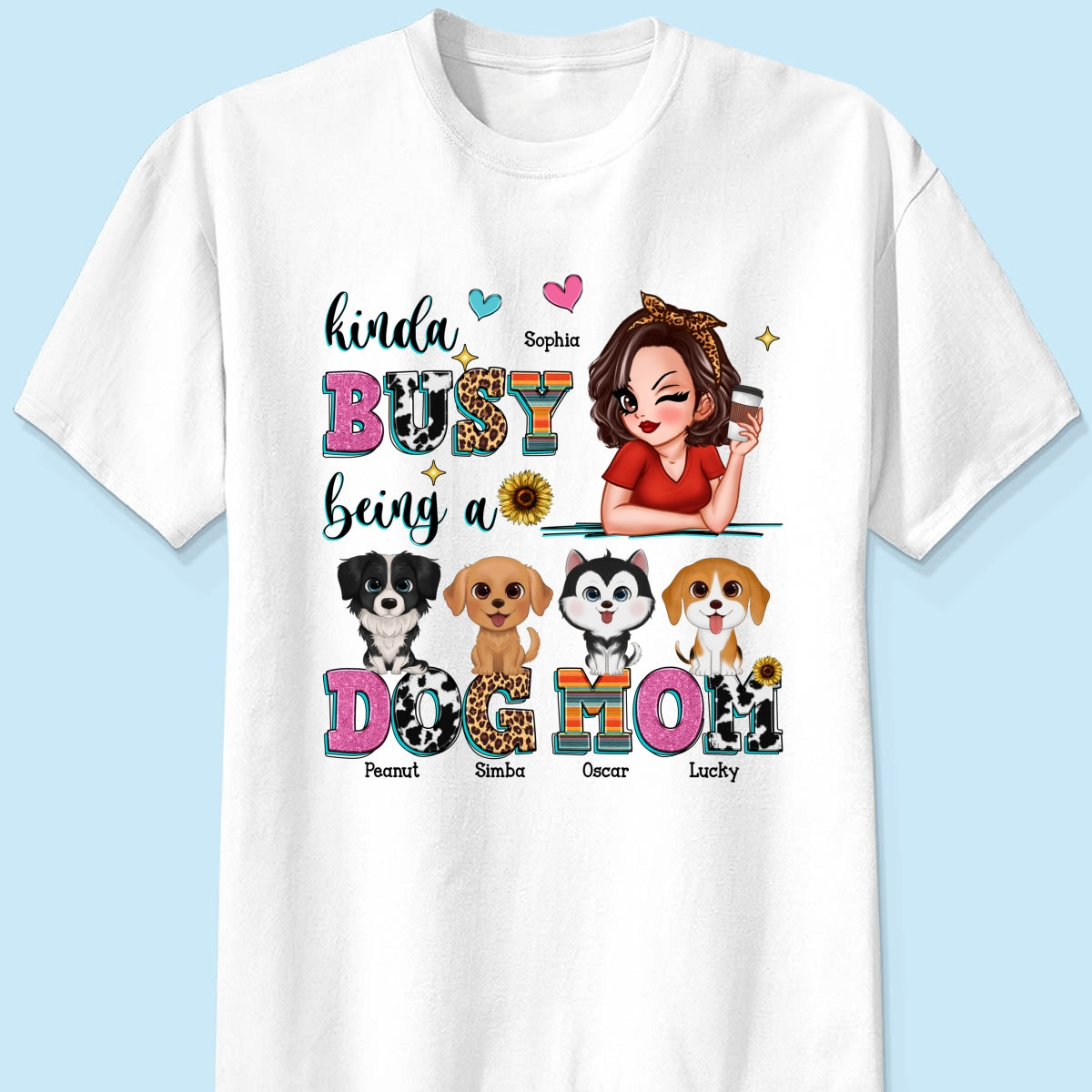 Kinda Busy Being A Dog Mom Personalized Shirt