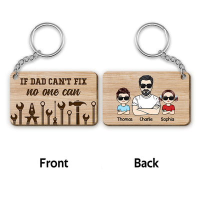 If Dad Grandpa Can‘t Fix Personalized Wooden Keychain