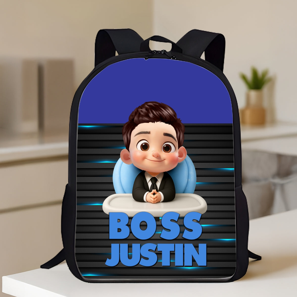 Kid Baby Boss Personalized Backpack, Toddler Elementary Kids Backpack, Back to School Backpack for Boys, Girls