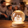 Mother's Day Photo - Personalized Crystal Ball LED Night Light - Sentimental Gift for Mom, Wife
