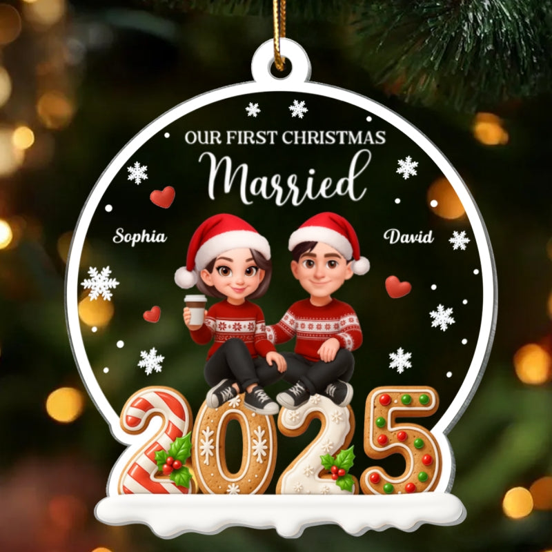 You & Me We Got This Couple 2025 - Personalized Acrylic Ornament - Chrismas Gift for Couple, for Her, for Him