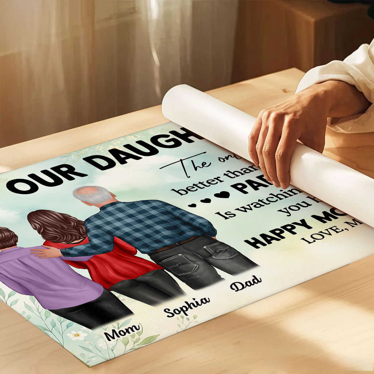 To Our Daughter From Dad And Mom Personalized Poster