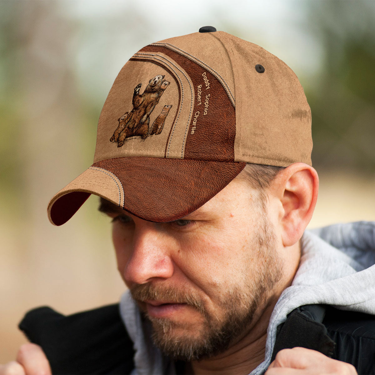 Papa Bear Personalized Classic Cap, Gift For Grandpa, Gift For Him