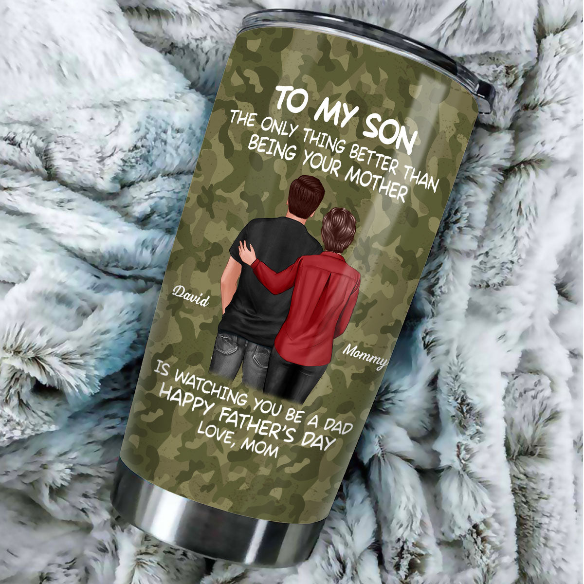 To My Son From Mom Personalized Tumbler| Heartfelt Father's Day Gift For Son