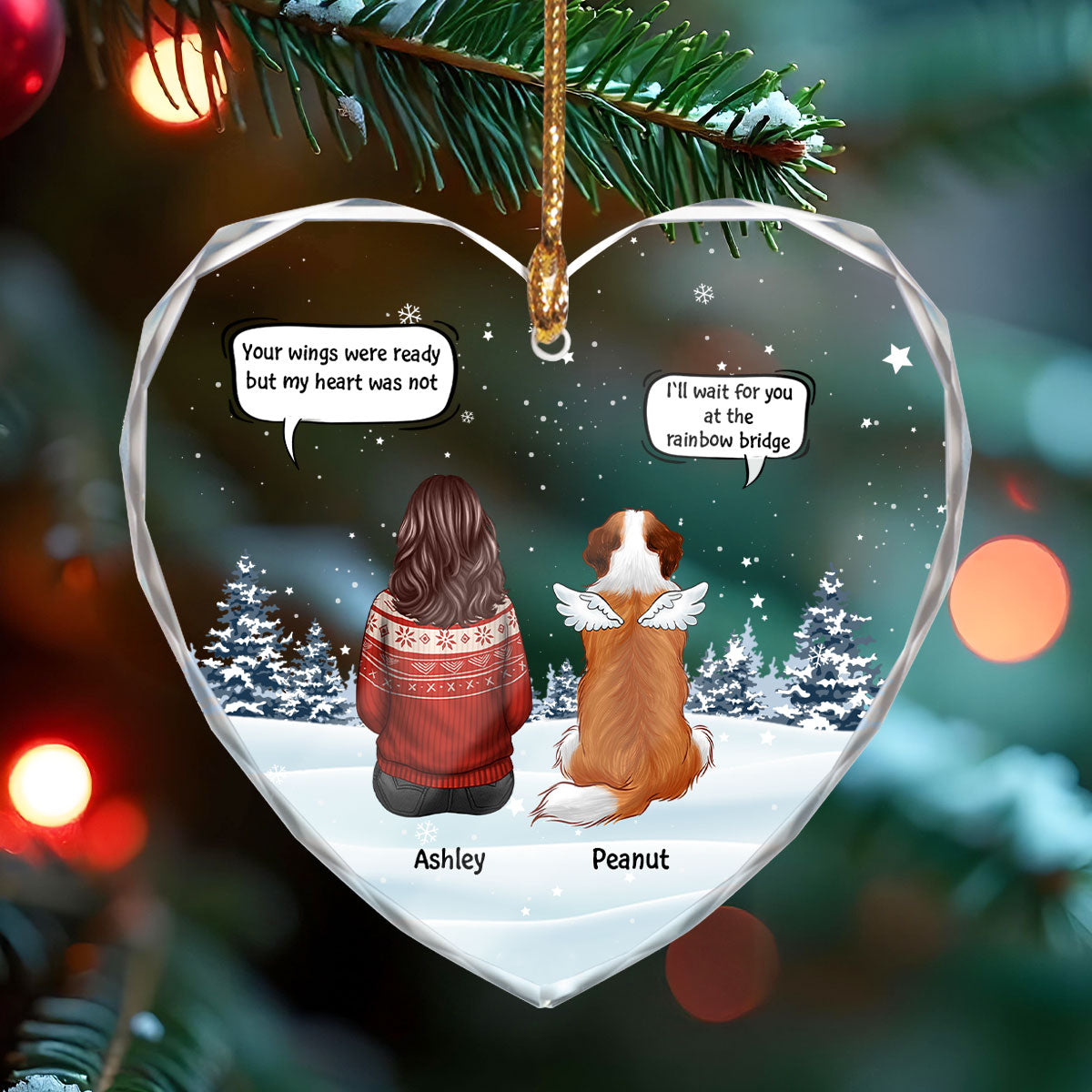 I Still Talk About You Dog Cat Memorial - Personalized Glass Ornament - Memorial Christmas Gift For Dog Lovers, Cat Lovers