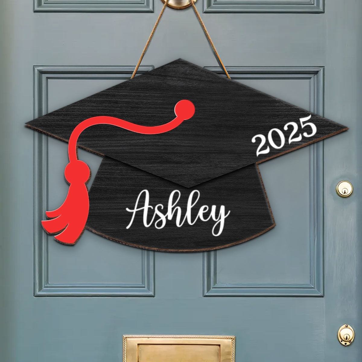 Graduation Cap Name & Year Personalized Wood Sign