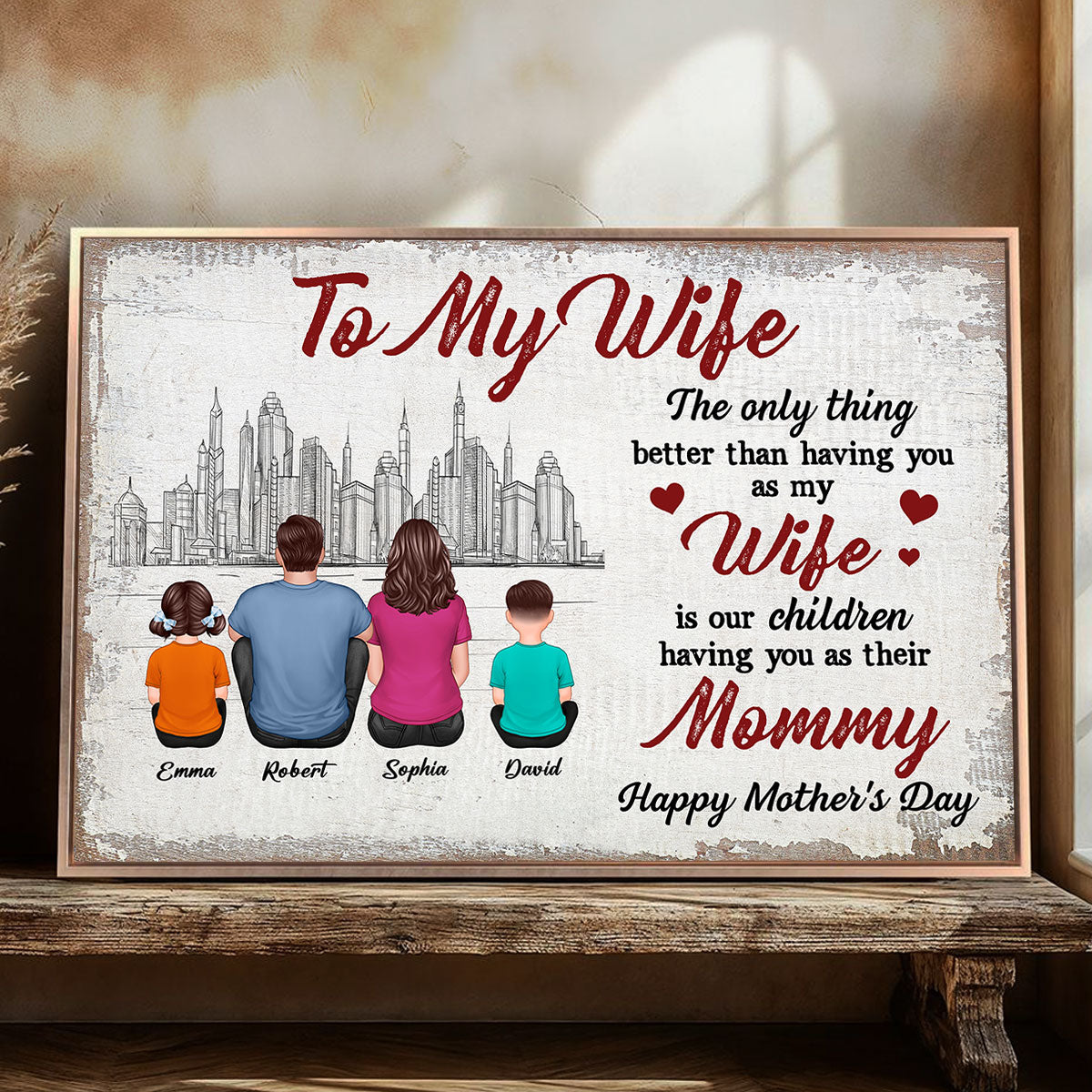 Having You As Their Mommy Personalized Poster