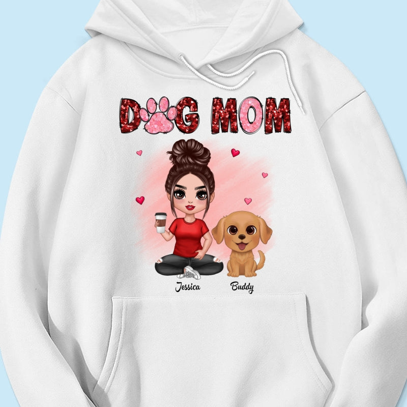 Watercolor Cute Dogs Valentine‘s Day Dog Mom Personalized Shirt