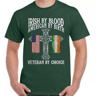Proud Irish By Blood American By Birth Veteran By Choice Personalized Shirt, Customize Title