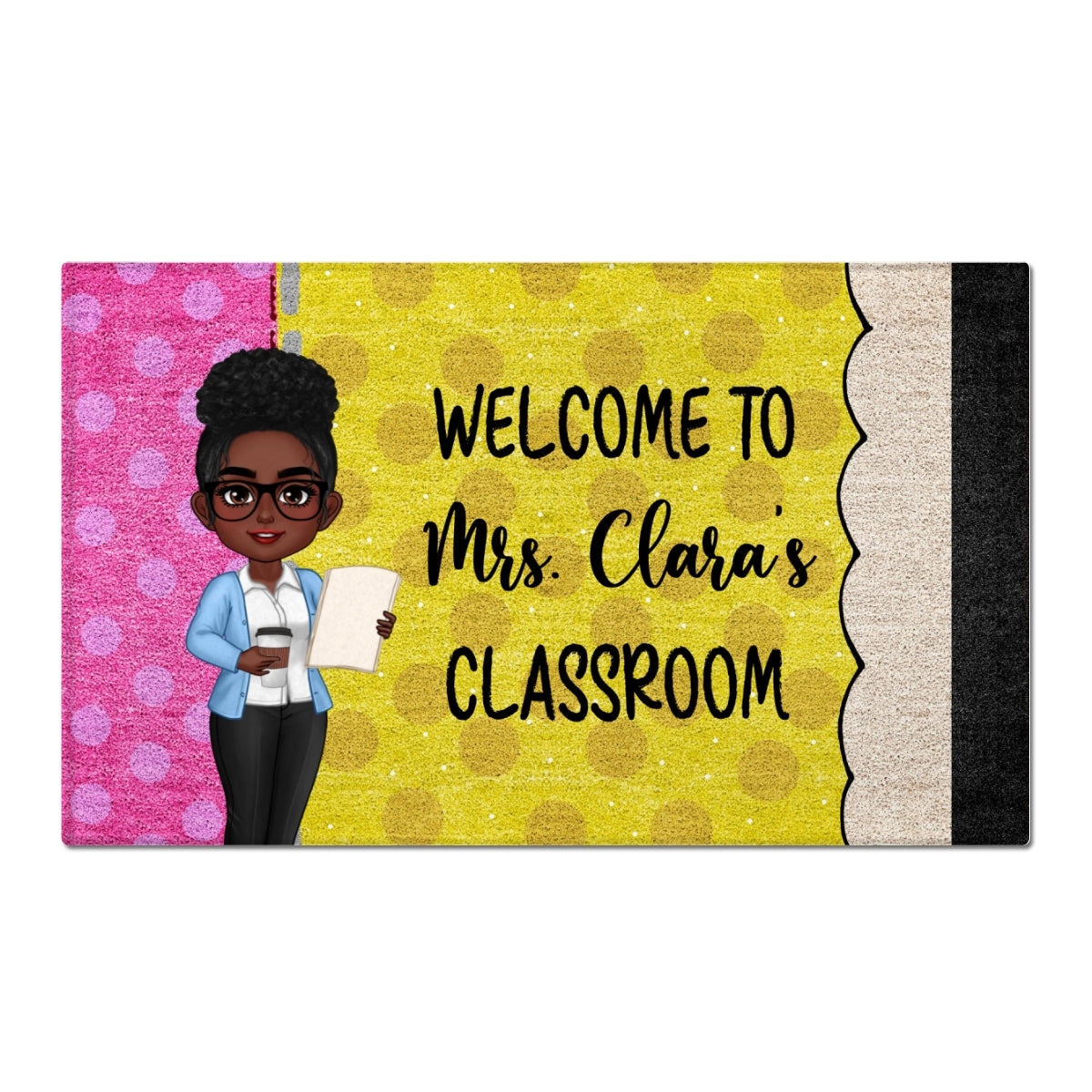 Teacher Pencil Welcome To Classroom Personalized Doormat| Back To School Gift For Teacher