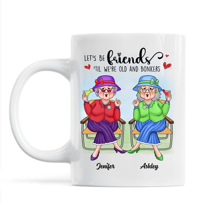 Best Friends Forever Cool Old Ladies Gift For Besties Personalized Mug