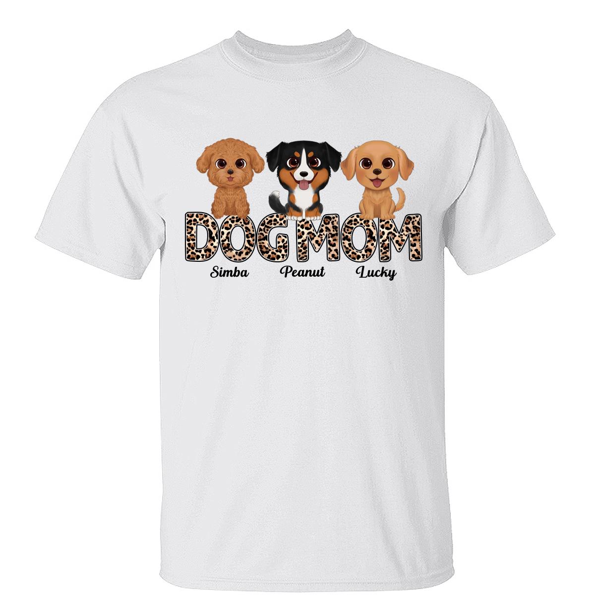Patterned Dog Mom Watercolor Cute Dogs Personalized Tank Top Shirt