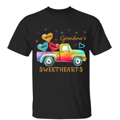Grandma Mom Sweethearts Colorful Truck Personalized Shirt