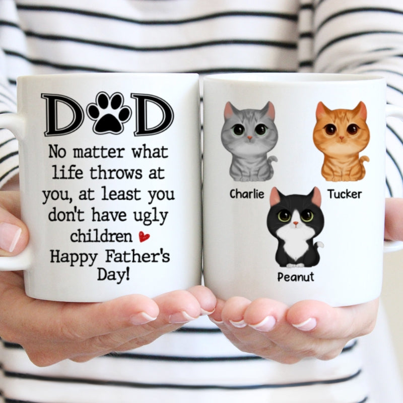 Cat Dad No Matter What Happy Father‘s Day Personalized Mug