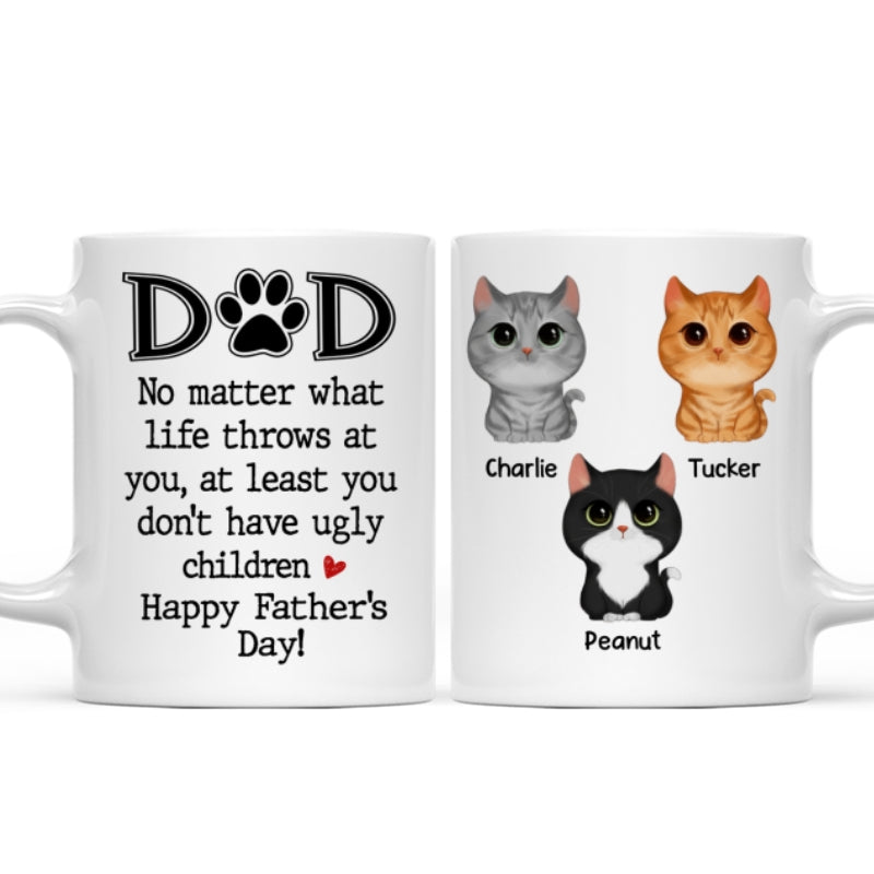 Cat Dad No Matter What Happy Father‘s Day Personalized Mug
