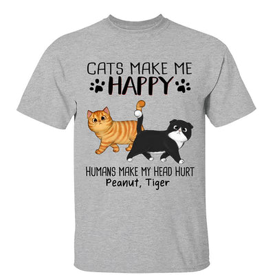 Walking Fluffy Cats Gift For Cat Lovers Personalized Shirt