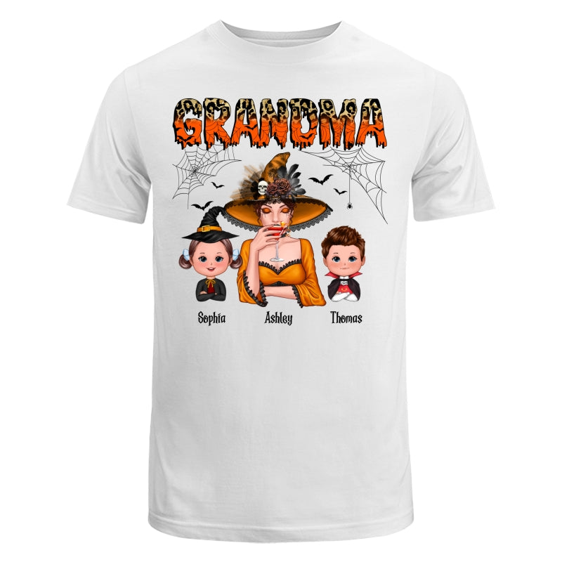 Leopard Halloween Grandma Mom And Kids Personalized Shirt