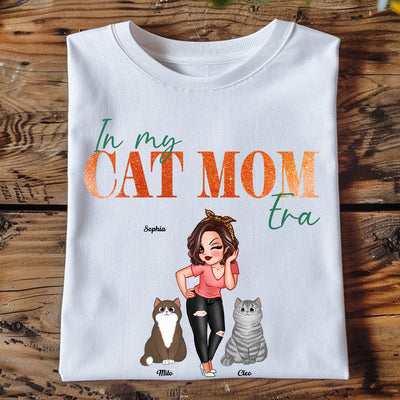 In My Cat Mom Era Pretty Woman & Fluffy Cats - Personalized Shirt
