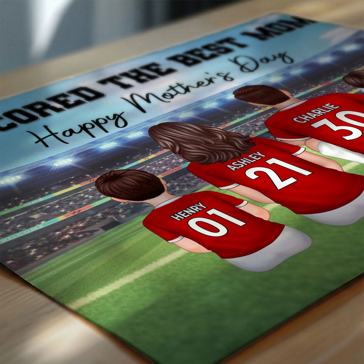 We Scored The Best Mom Family At Stadium - Personalized Poster - Mother's Day Gift For Soccer Mom