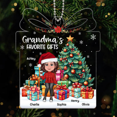 Grandma Mom Favorite Gifts Christmas Personalized Acrylic Ornament