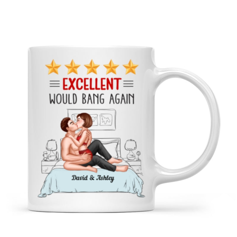 Five - Star Sexy Couple Kissing On Bed Personalized Mug