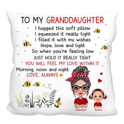 Polka Dot Grandma To My Granddaughter Grandson Personalized Pillow (Insert Included)