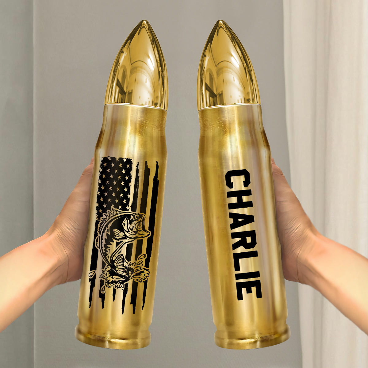 Unique Gift For Men By Hobbies Camping Fishing Hunting Golf Personalized Bullet Tumbler