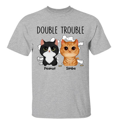 Watercolor Cute Cats Double Trouble Toilet Paper Personalized Shirt