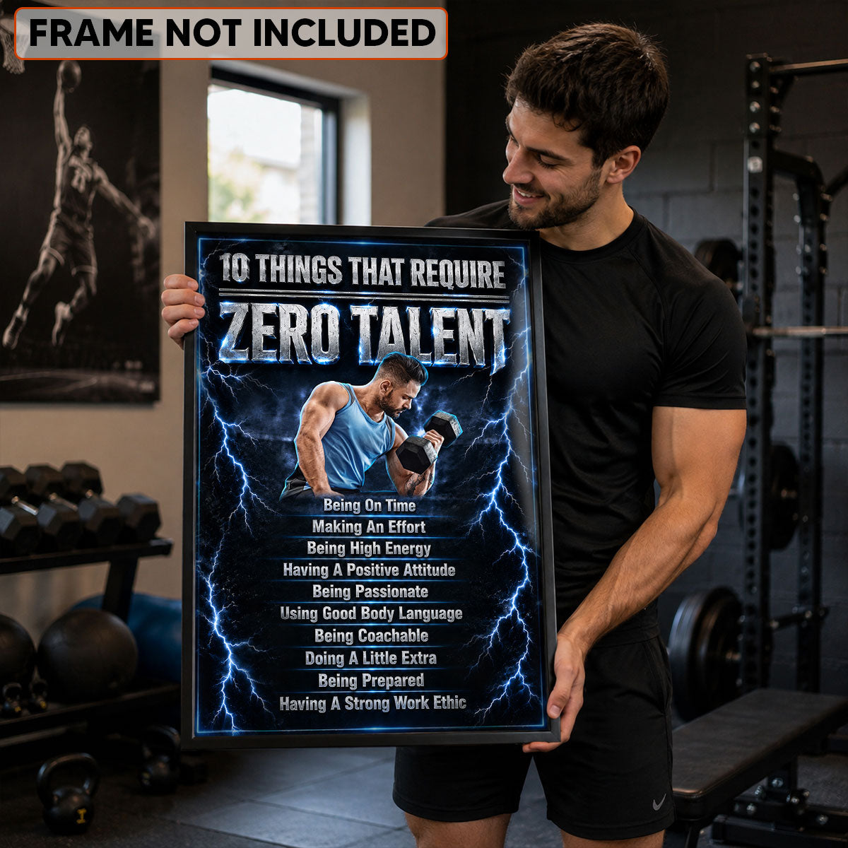 10 Things That Require Zero Talent - Personalized Poster - Motivational Print
