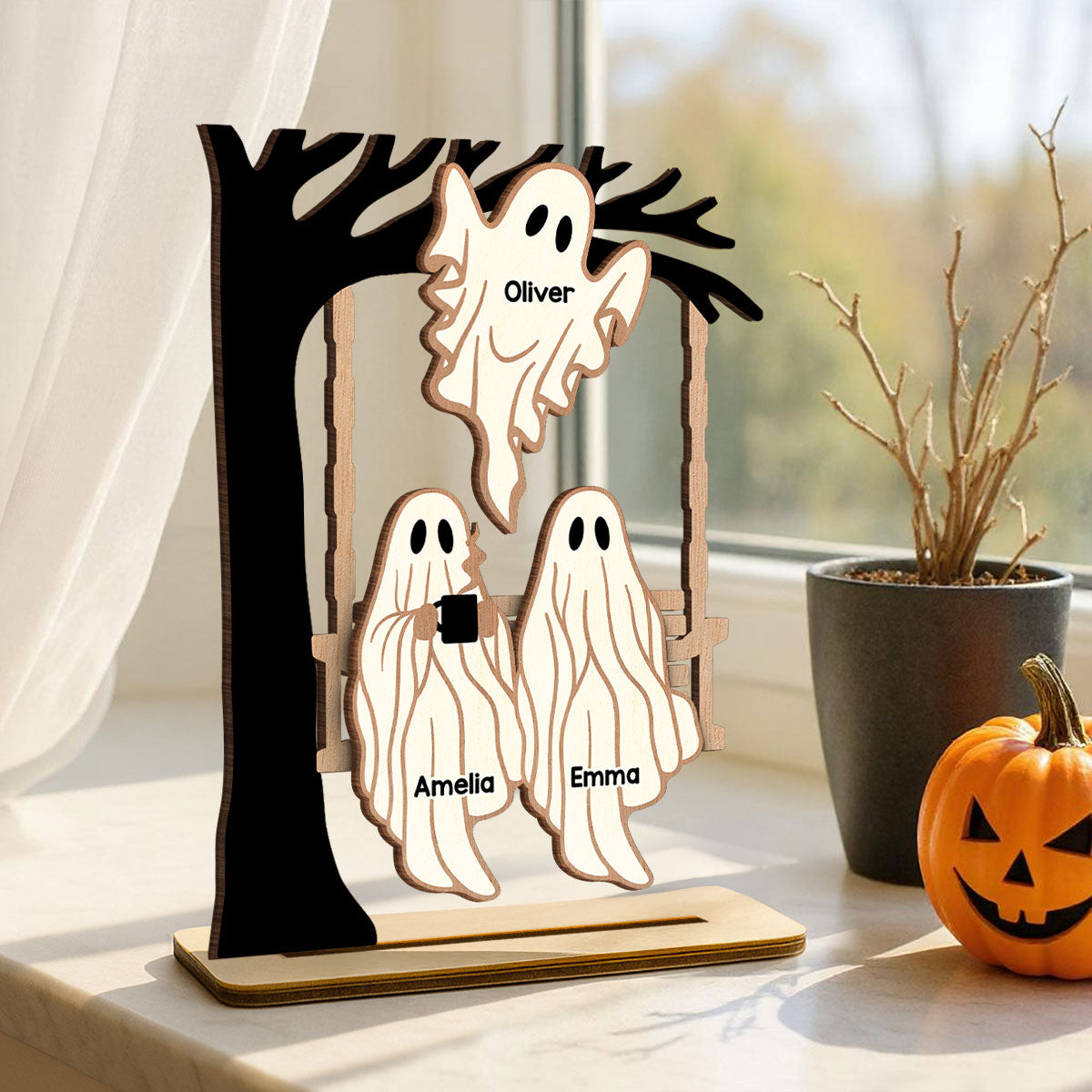 Ghost Friends We're Friends Until We Die Personalized Standing Wooden Plaque
